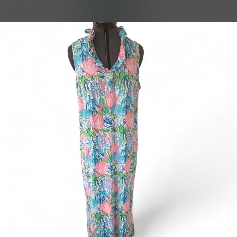 Lulu-B Colorful Tropical Print Maxi Dress